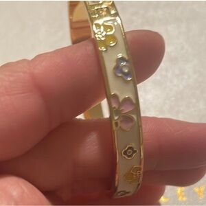 Designer Tory Burch  Enamel & Gold Tone Bracelet